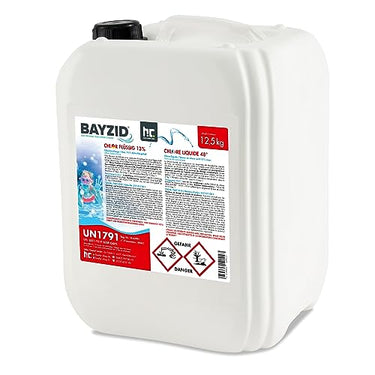 Höfer Chemie 1 x 12,5 kg BAYZID - Pool Flüssigchlor Chlor flüssig mit 13 bis 15% Aktivchlorgehalt zur Poolpflege und Wasserdesinfektion im Sale